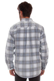 Scully Leather Farthest Point Blue-Gray Corduroy Plaid Shirt - Flyclothing LLC