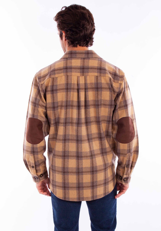 Scully Leather Tan Heavy Weight Wool Blend Flannel - Flyclothing LLC