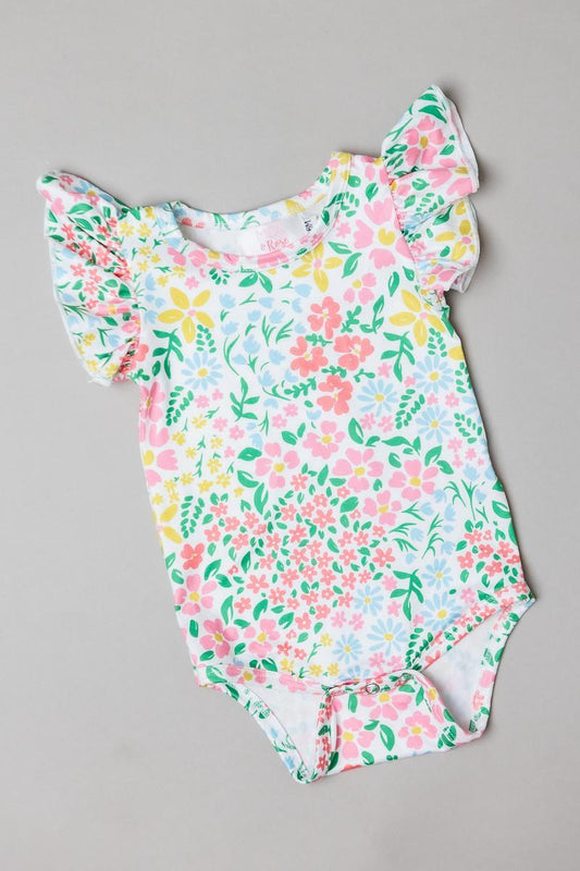 Daffodils S/S Flutter Bodysuit - Mila & Rose ®