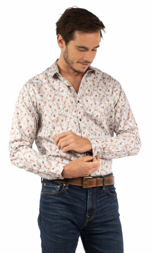 farthest point shell 100% cotton men's long sleeve shirt