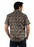 farthest point multi 100% cotton men's short sleeve shirt