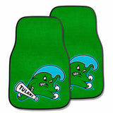 Tulane Green Wave Front Carpet Car Mat Set - 2 Pieces