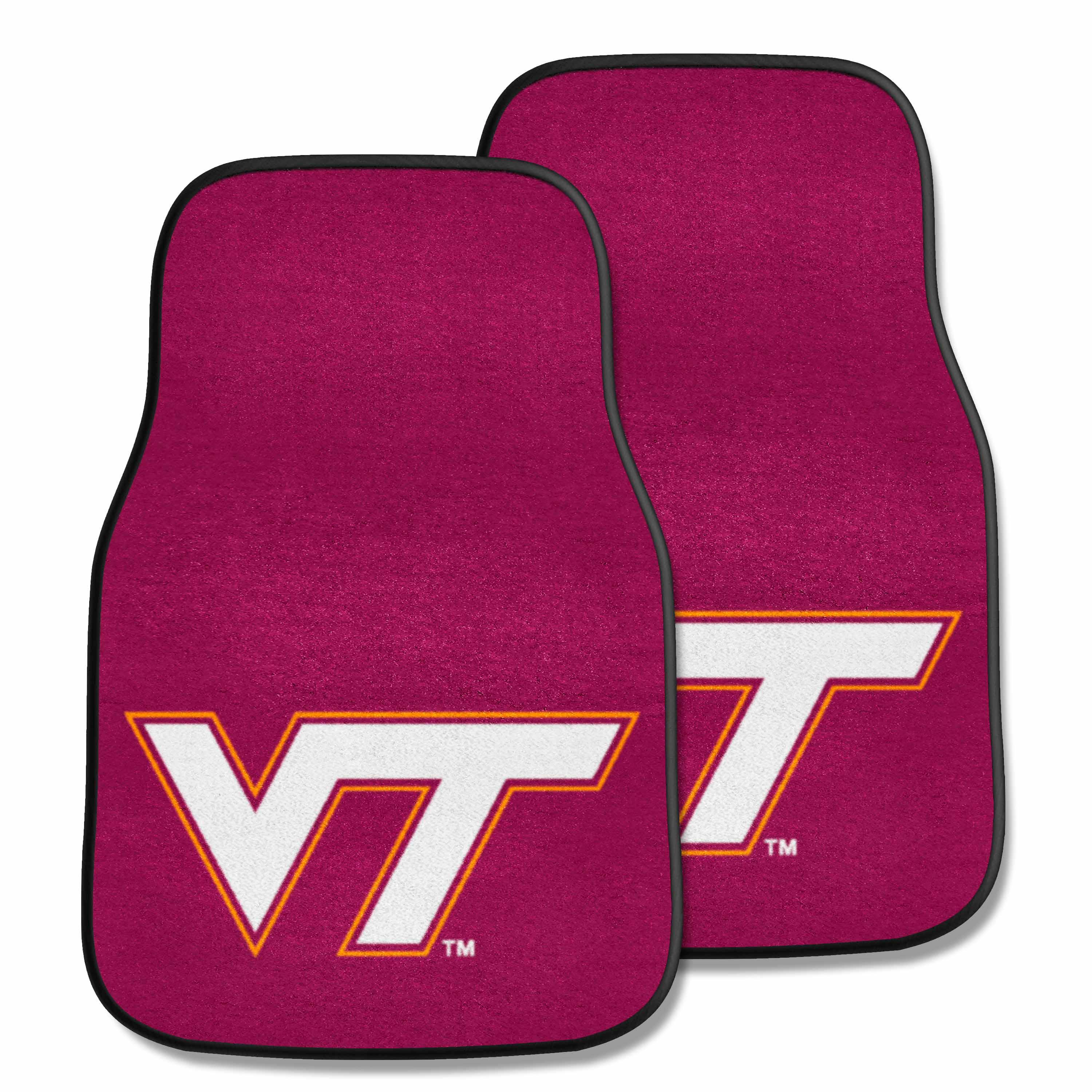 Virginia Tech Hokies Front Carpet Car Mat Set - 2 Pieces