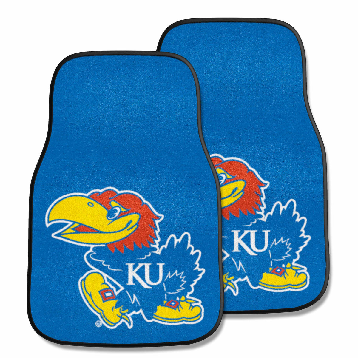 Kansas Jayhawks Front Carpet Car Mat Set - 2 Pieces