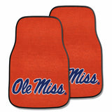 Ole Miss Rebels Front Carpet Car Mat Set - 2 Pieces