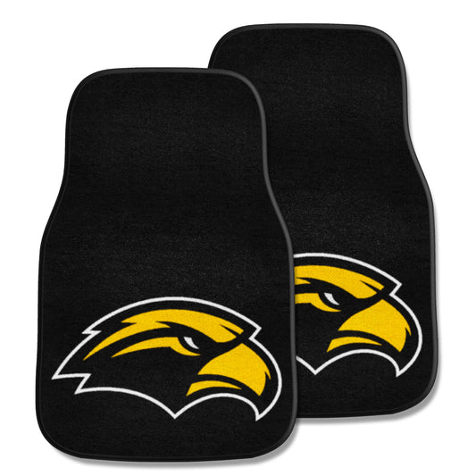 Southern Miss Golden Eagles Front Carpet Car Mat Set - 2 Pieces