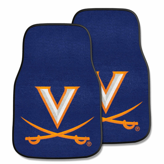 Virginia Cavaliers Front Carpet Car Mat Set - 2 Pieces