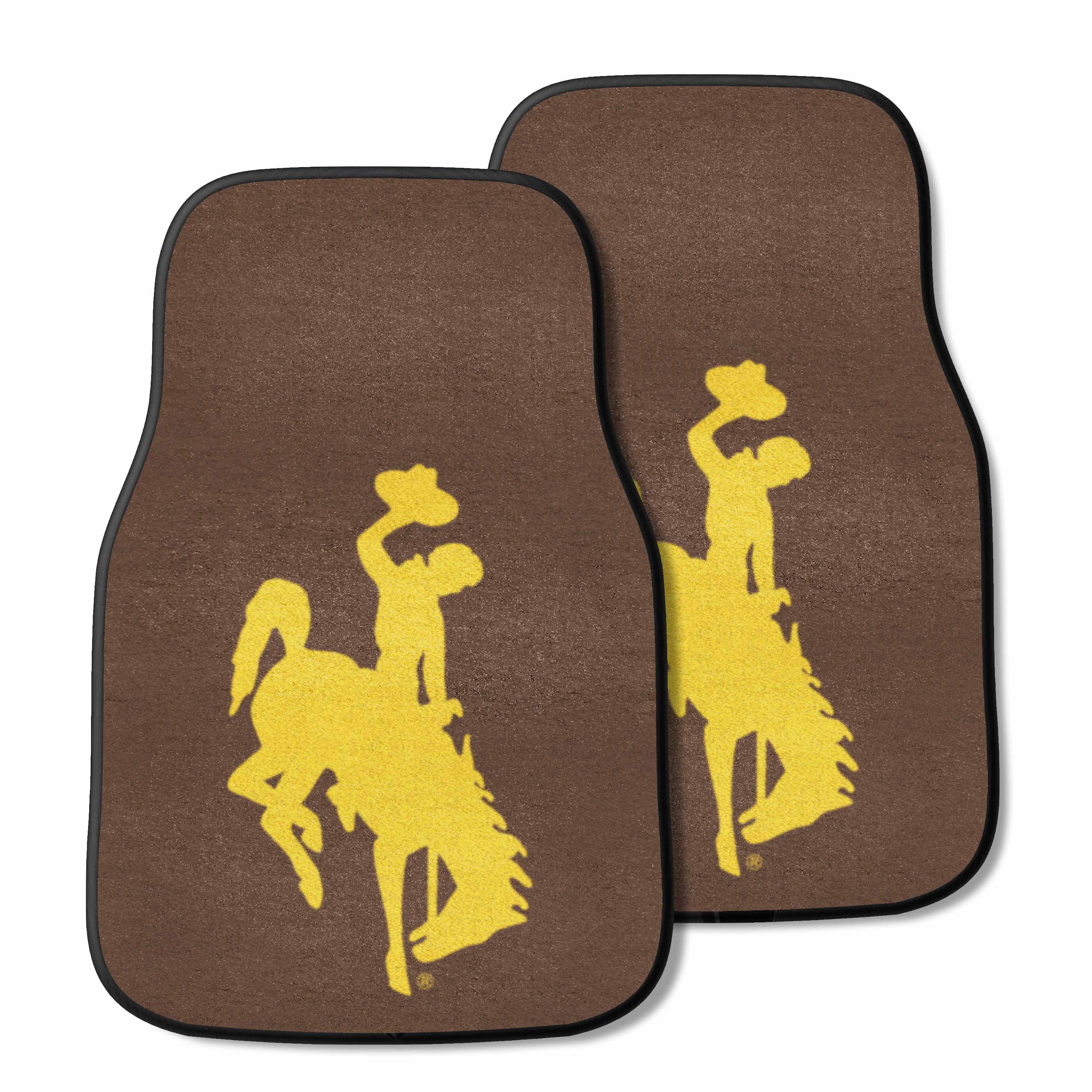 Wyoming Cowboys Front Carpet Car Mat Set - 2 Pieces