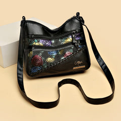 PU Leather Rose Pattern Shoulder Bag - Trendsi