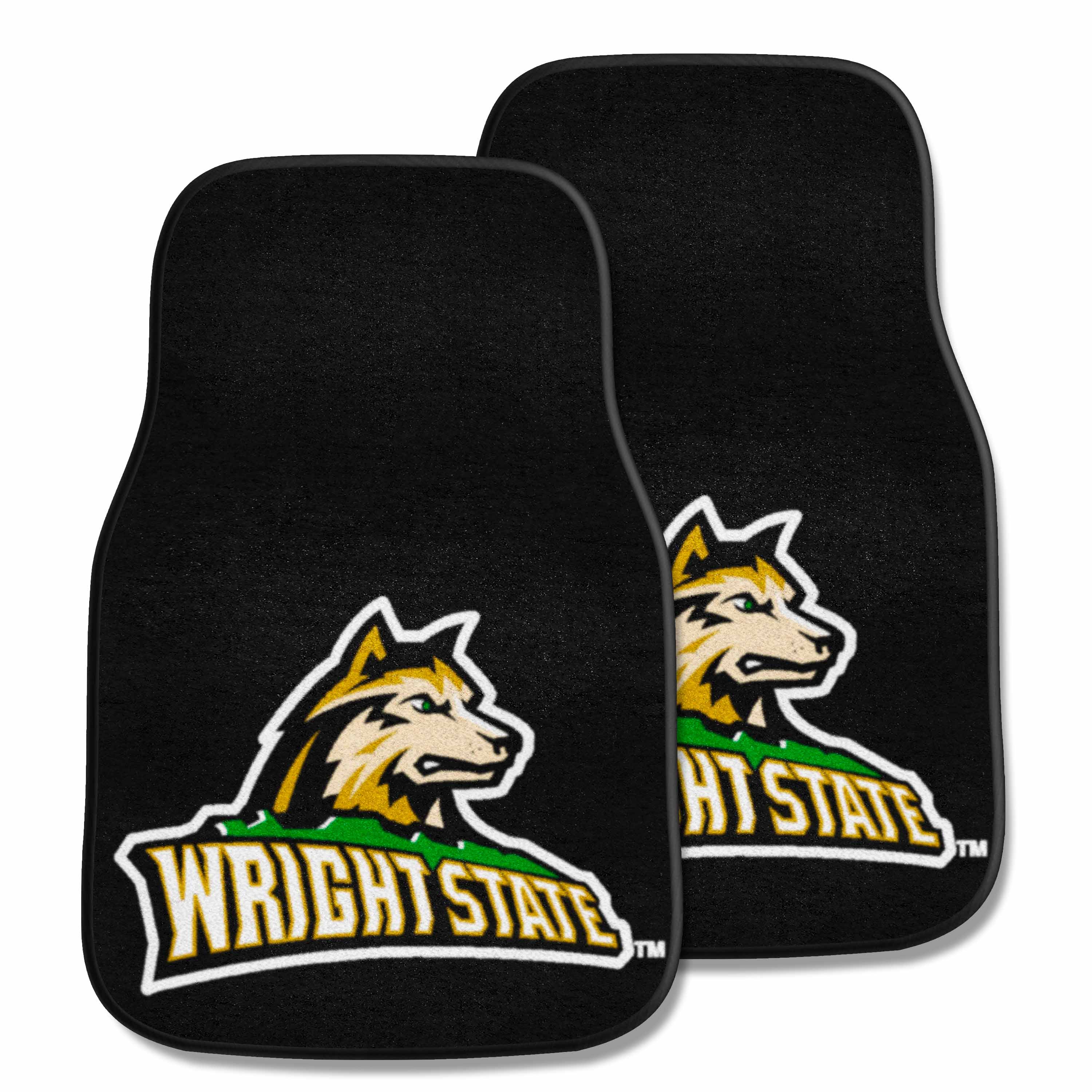 Wright State Raiders Front Carpet Car Mat Set - 2 Pieces