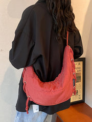 Lace-Up Polyester Crossbody Bag - Trendsi