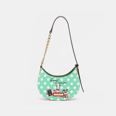 Nicole Lee USA Vegan Leather Polka Dot Shoulder Bag - Trendsi