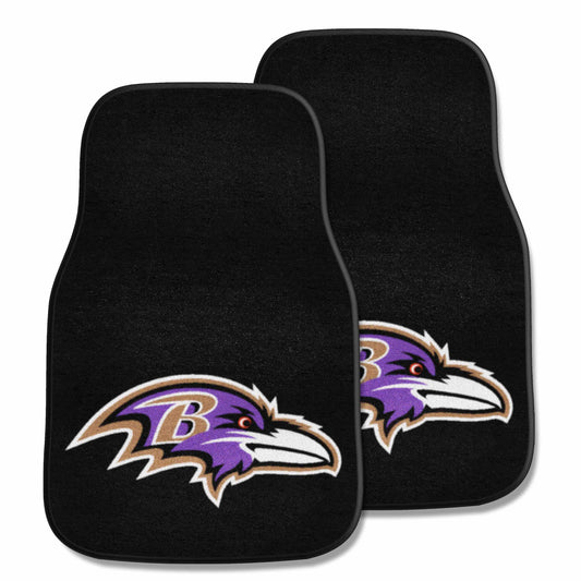 Baltimore Ravens Front Carpet Car Mat Set - 2 Pieces - Baltimore Ravens