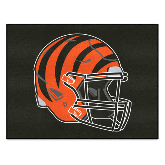 Cincinnati Bengals All-Star Rug - 34 in. x 42.5 in., Helmet Logo - Cincinnati Bengals