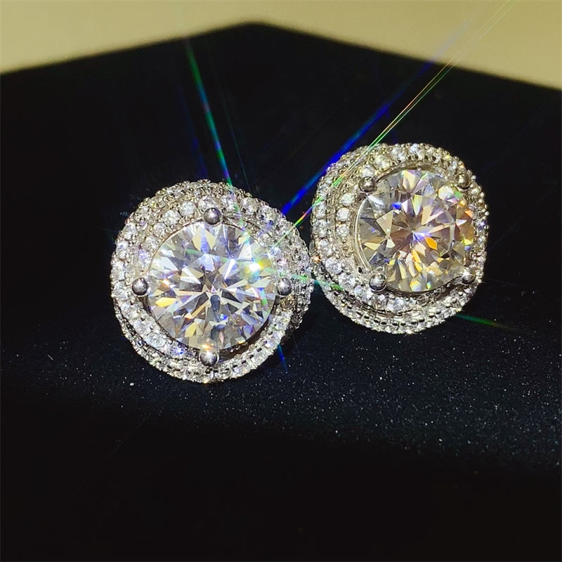 6 Carat Moissanite 925 Sterling Silver Earrings Trendsi