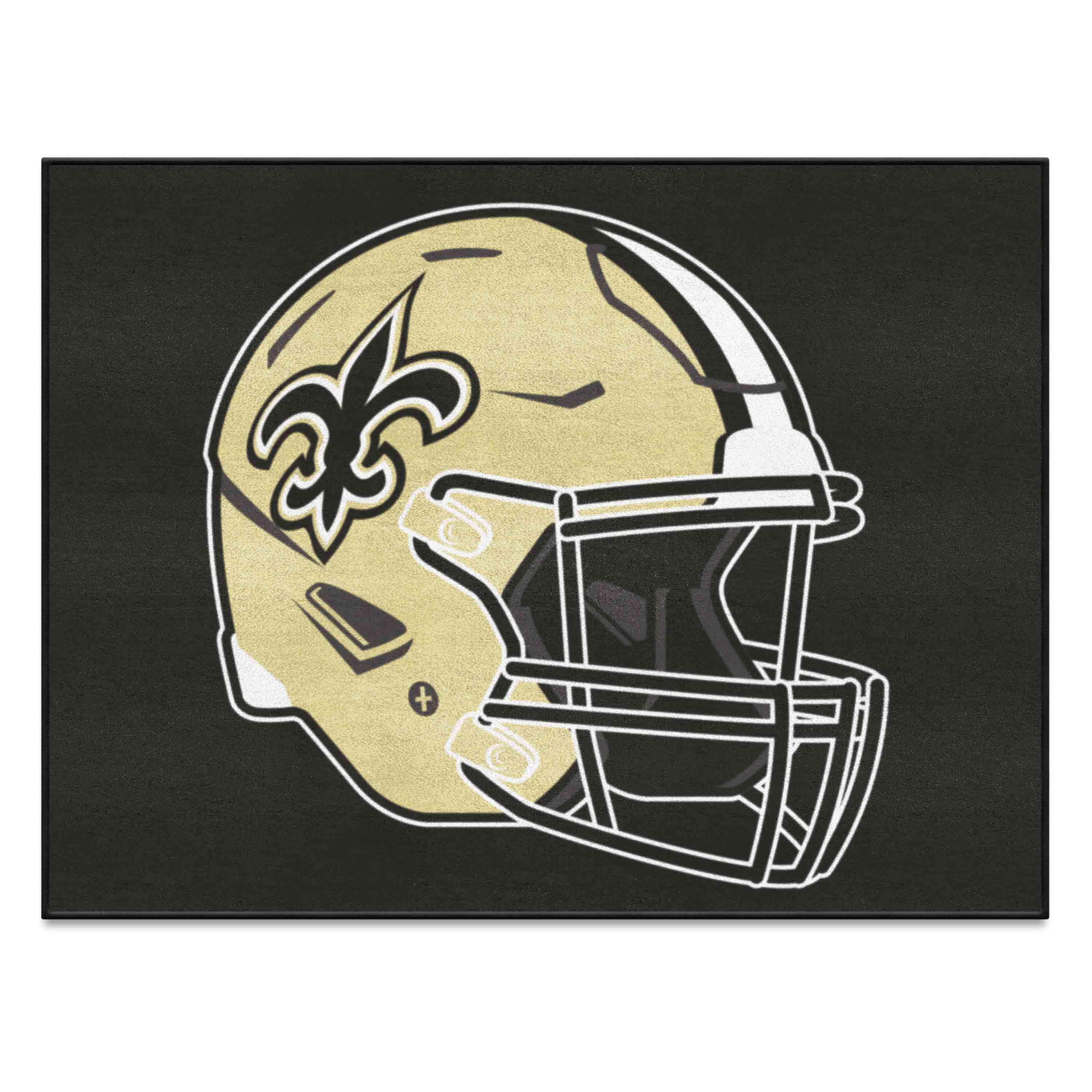 New Orleans Saints All-Star Rug - 34 in. x 42.5 in., Helmet Logo - New Orleans Saints