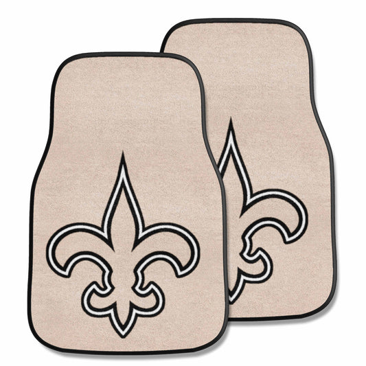 New Orleans Saints Front Carpet Car Mat Set - 2 Pieces - New Orleans Saints