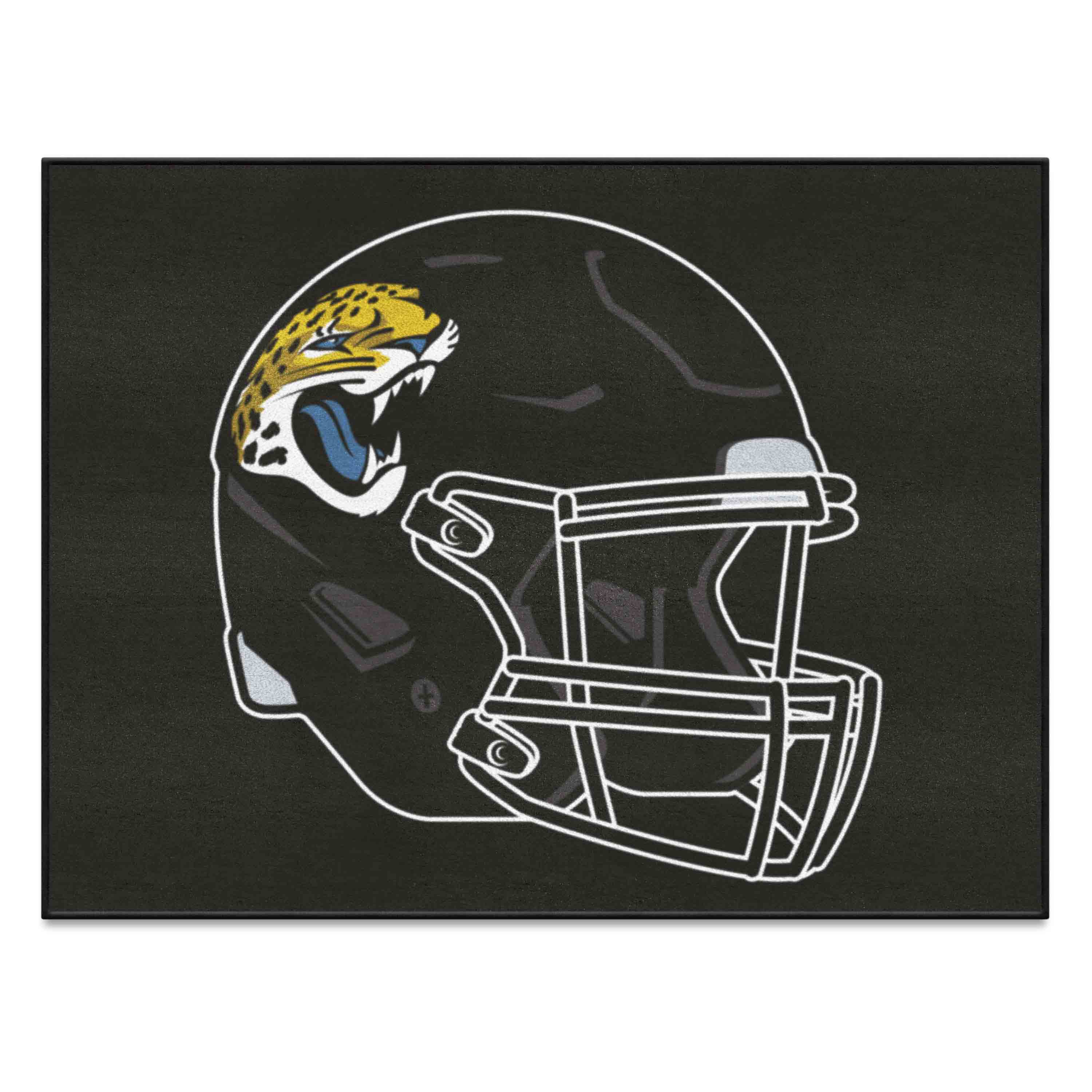 Jacksonville Jaguars All-Star Rug - 34 in. x 42.5 in., Helmet Logo