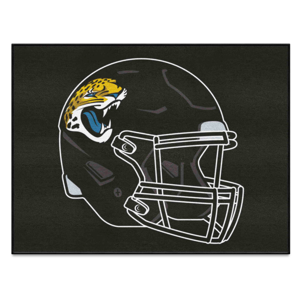 Jacksonville Jaguars All-Star Rug - 34 in. x 42.5 in., Helmet Logo