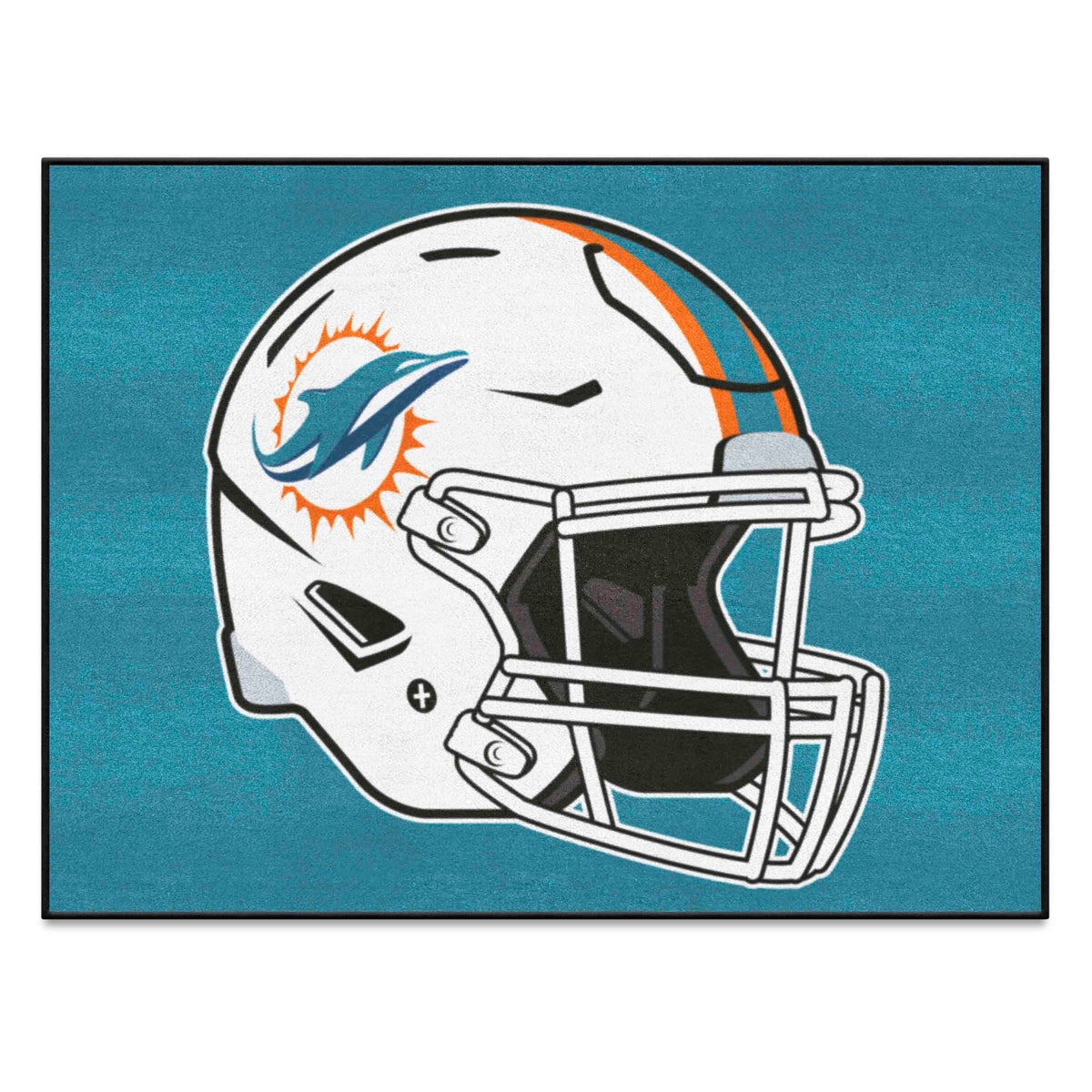 Miami Dolphins All-Star Rug - 34 in. x 42.5 in., Helmet Logo - Miami Dolphins