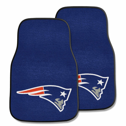 New England Patriots Front Carpet Car Mat Set - 2 Pieces - New England Patriots