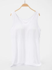 Scoop Neck Wide Strap Tank Trendsi