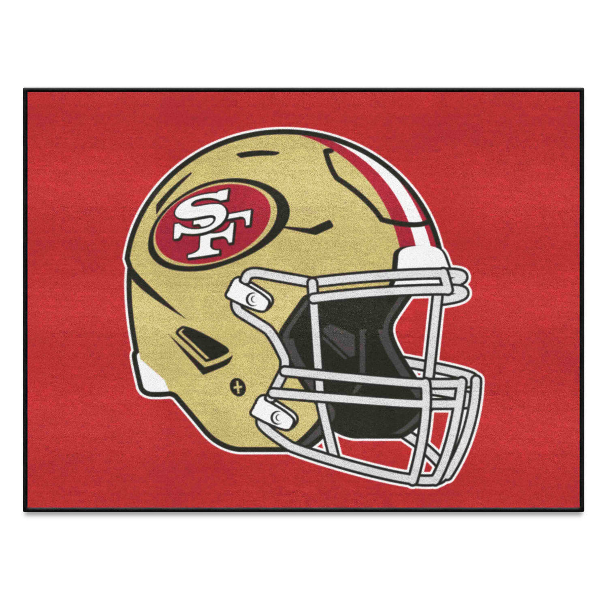 San Francisco 49ers All-Star Rug - 34 in. x 42.5 in., Helmet Logo