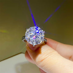 10 Carat Moissanite 925 Sterling Silver Ring - Trendsi