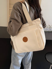 Nylon Solid Color Tote Bag - Trendsi