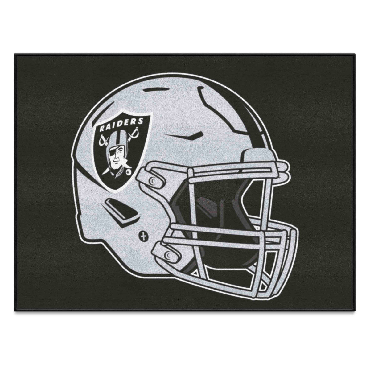 Las Vegas Raiders All-Star Rug - 34 in. x 42.5 in., Helmet Logo