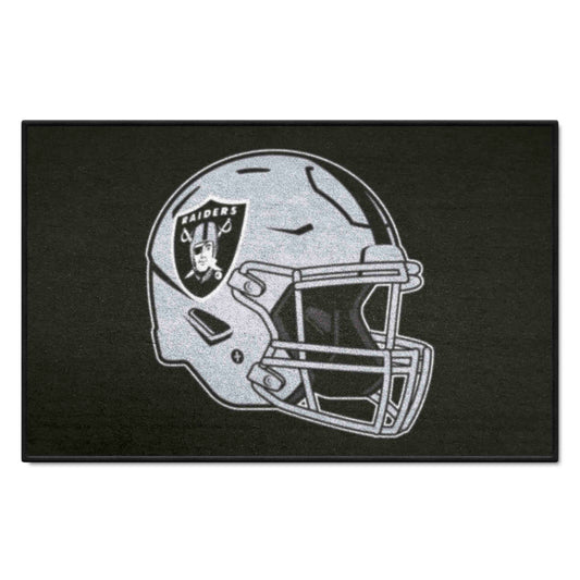 Las Vegas Raiders Starter Mat Accent Rug - 19in. x 30in., Helmet Logo