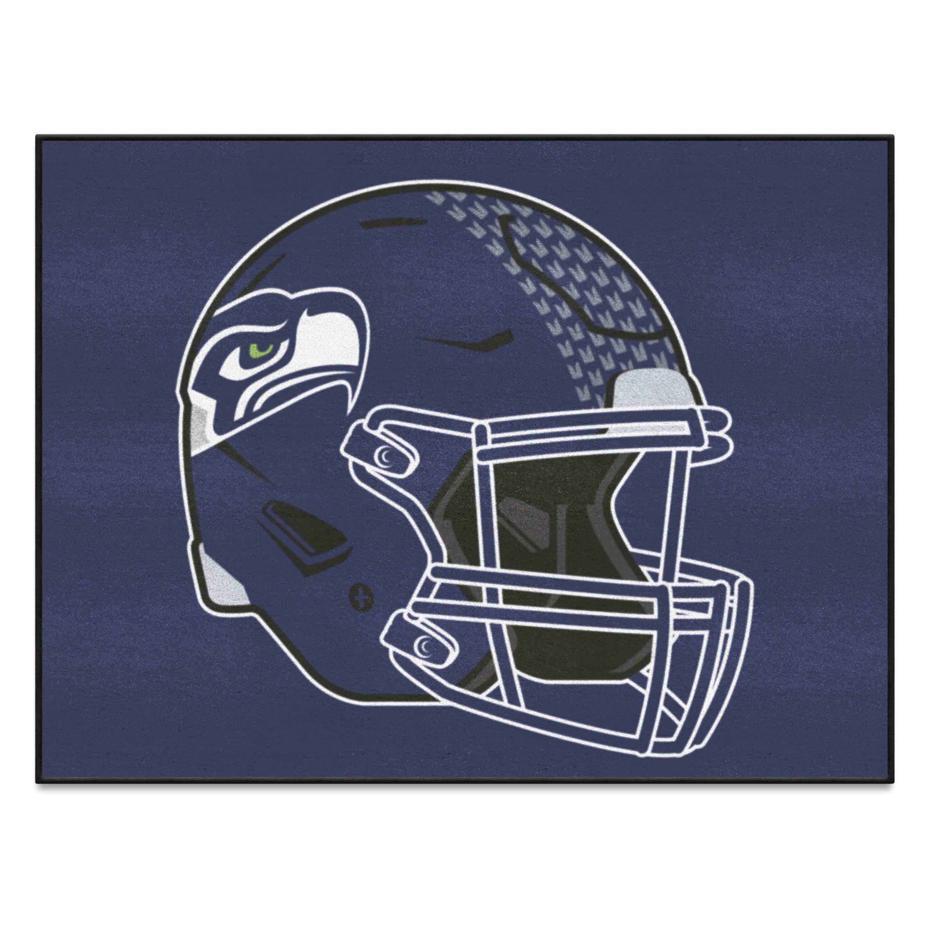 Seattle Seahawks All-Star Rug - 34 in. x 42.5 in., Helmet Logo