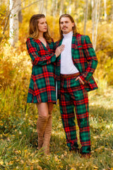 The Lincoln Log Love Lady | Plaid Christmas Wrap Dress