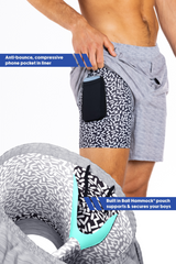 The Junk Trunks | Grey Ball Hammock® 5 Inch Athletic Shorts