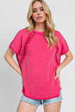 Double Take Full Size Cutout Round Neck Short Sleeve T-Shirt - Trendsi