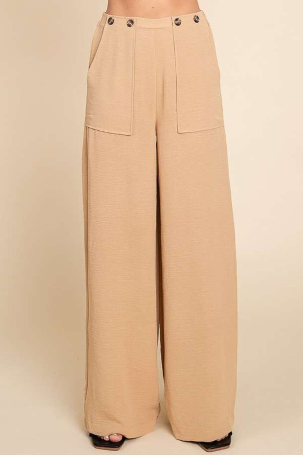 Culture Code Full Size High Waist Wide Leg Cargo Pants Trendsi