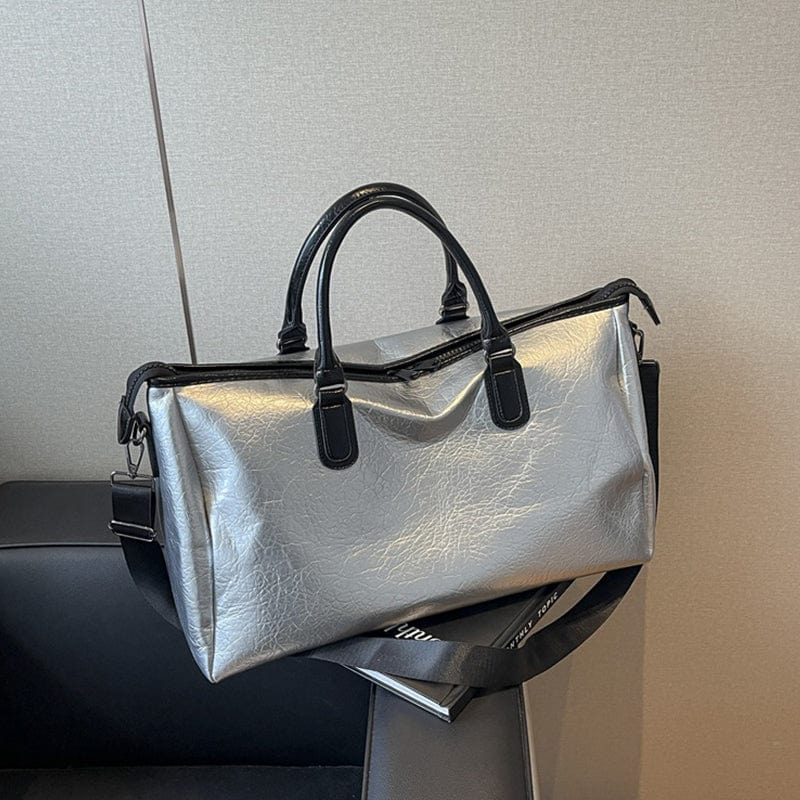 PU Leather Oversize Travel Bag - Trendsi