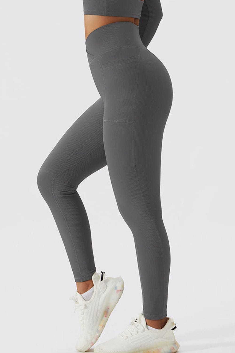 Basic Bae Crossover Waist Active Leggings - Trendsi