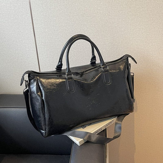 PU Leather Oversize Travel Bag - Trendsi