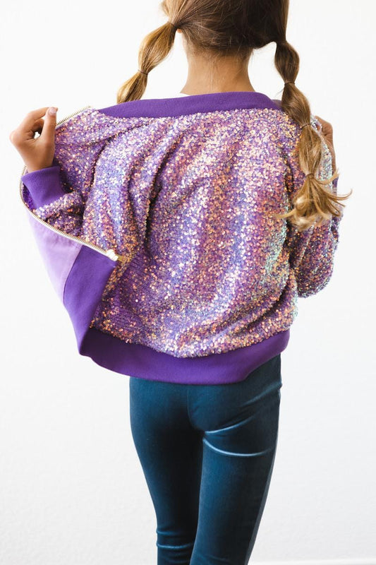 Purple Sequin Jacket - Mila & Rose ®