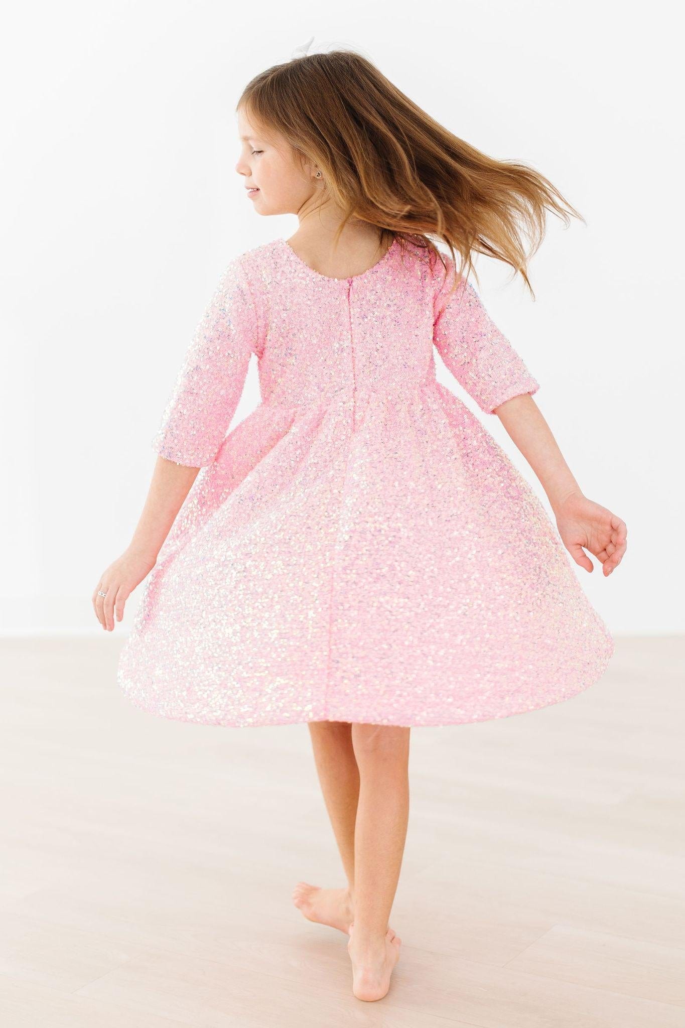 Bubblegum Pink Sequin Dress - Mila & Rose ®