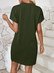 Round Neck Short Sleeve Mini Dress Trendsi