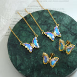 Gold-Plated Butterfly Pendant Necklace - Flyclothing LLC