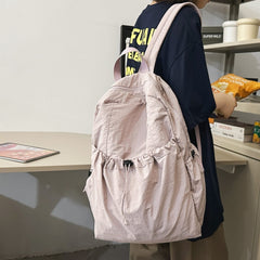 Drawstring Nylon Backpack Bag - Trendsi