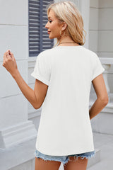 Round Neck Short Sleeve T-Shirt Trendsi