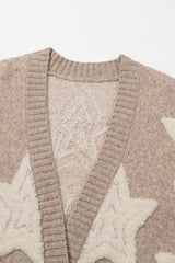 Sherpa Star V-Neck Cardigan with Pockets