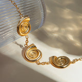 Stainless Steel Spiral Charm Necklace Trendsi