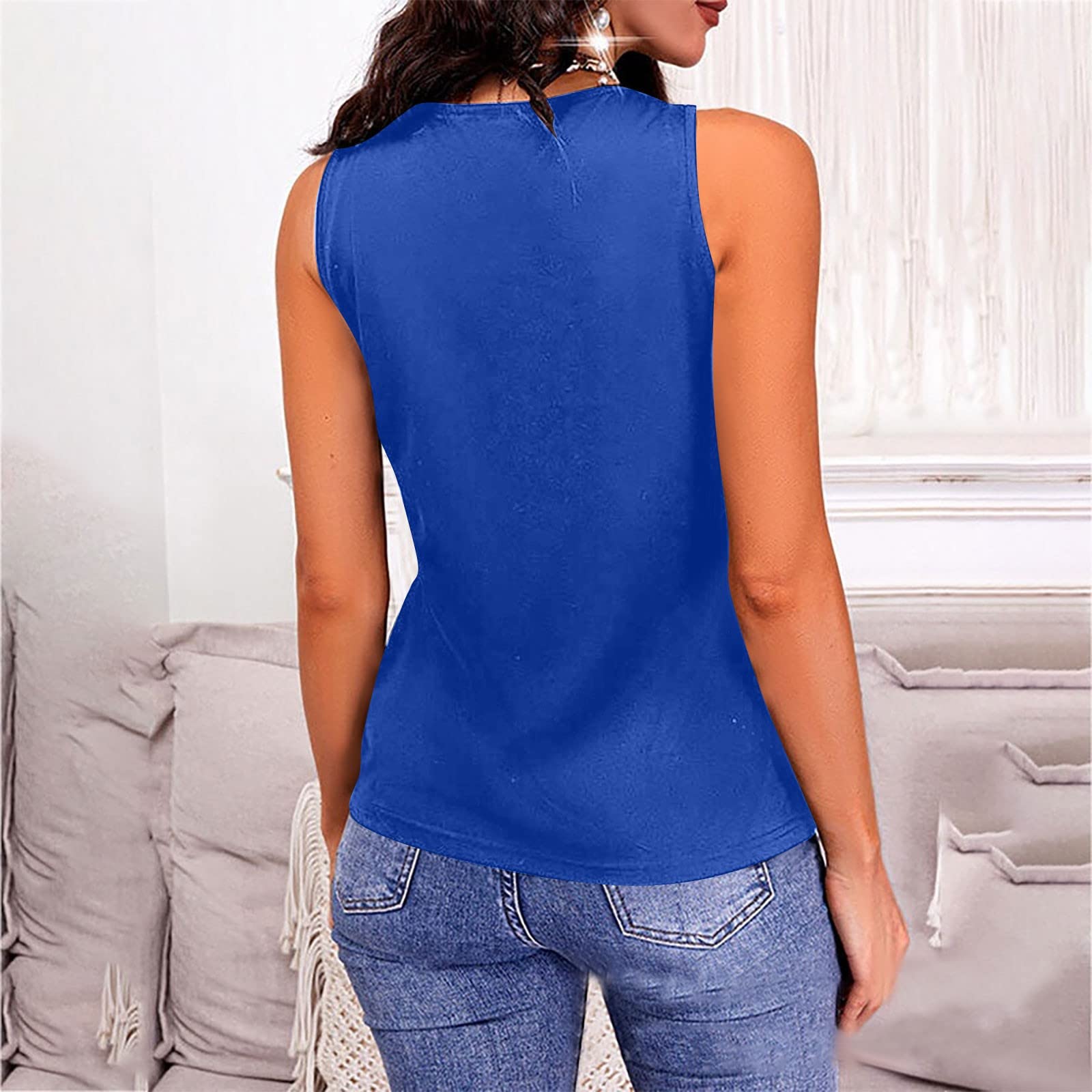 Full Size V-Neck Wide Strap Tank - Trendsi