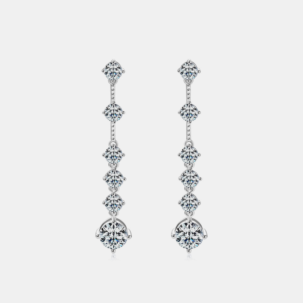 4 Carat Moissanite 925 Sterling Silver Earrings Trendsi