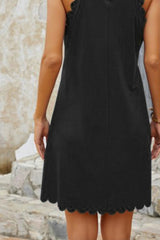 Mock Neck Sleeveless Mini Dress - Flyclothing LLC